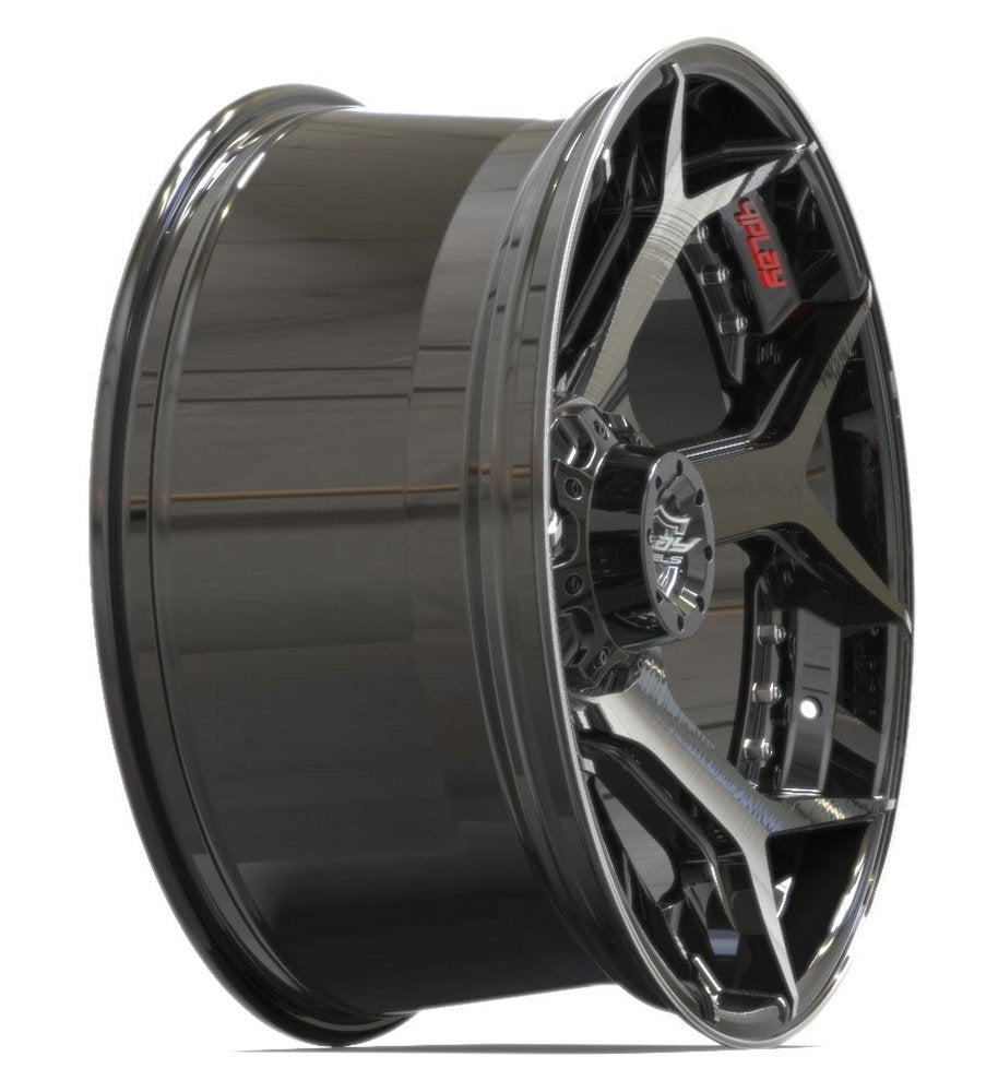 (Clearance - No Returns) 22x10 4Play Off-Road 4P50 Brushed Black 8x6.5/165 -24mm - Flex Offroad