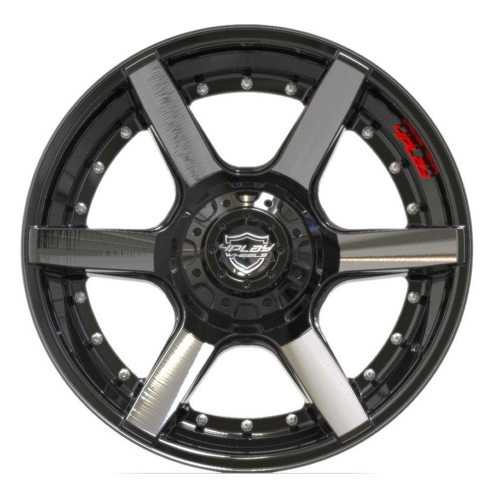 (Clearance - No Returns) 22x12 4Play Off-Road 4P60 Brushed Black (* May Require Trimming) 8x170 -44mm