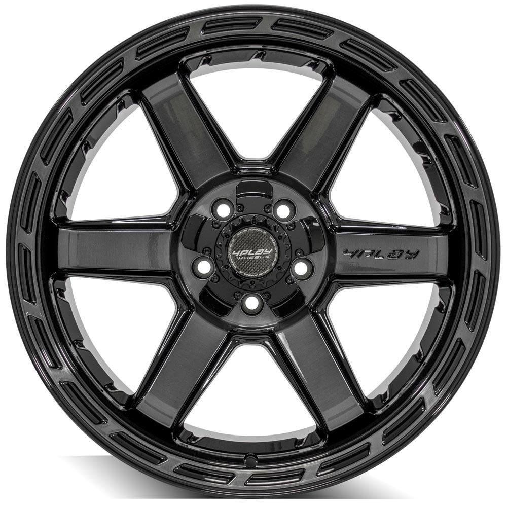 24x12 4Play Off-Road 4P63 Brushed Black (* May Require Trimming) 6x135 6x5.5/139.7 -44mm - Flex Offroad