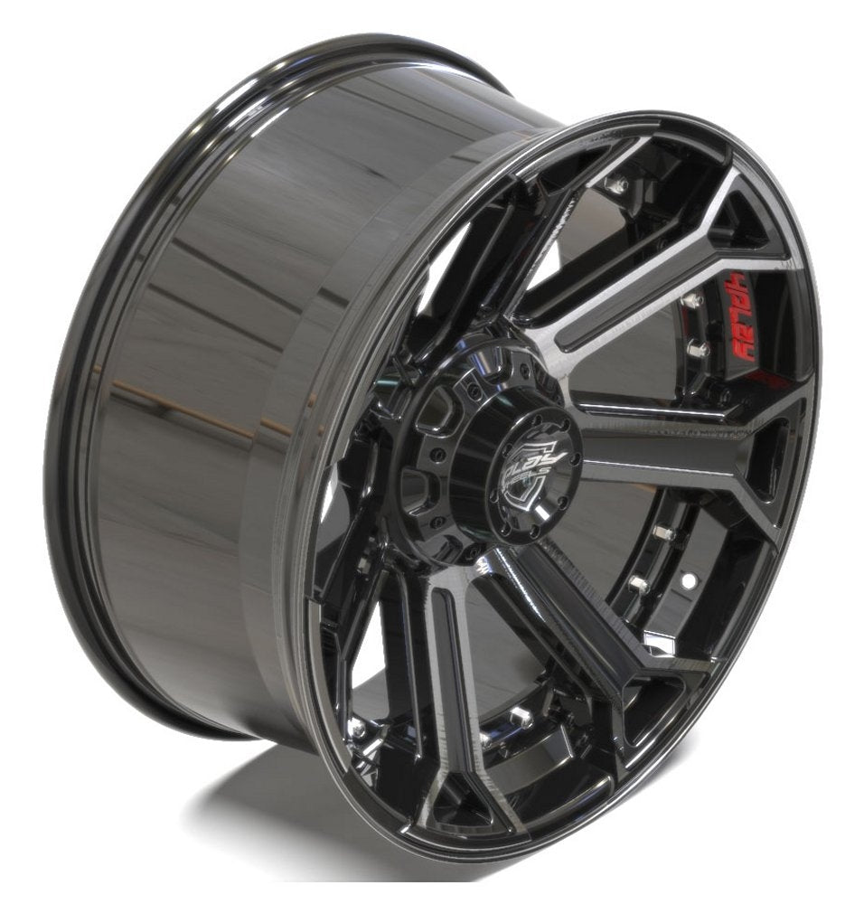 (Clearance - No Returns) 22x12 4Play Off-Road 4P70 Brushed Black (* May Require Trimming) 5x5.5/139.7 5x5/127 -44mm - Flex Offroad