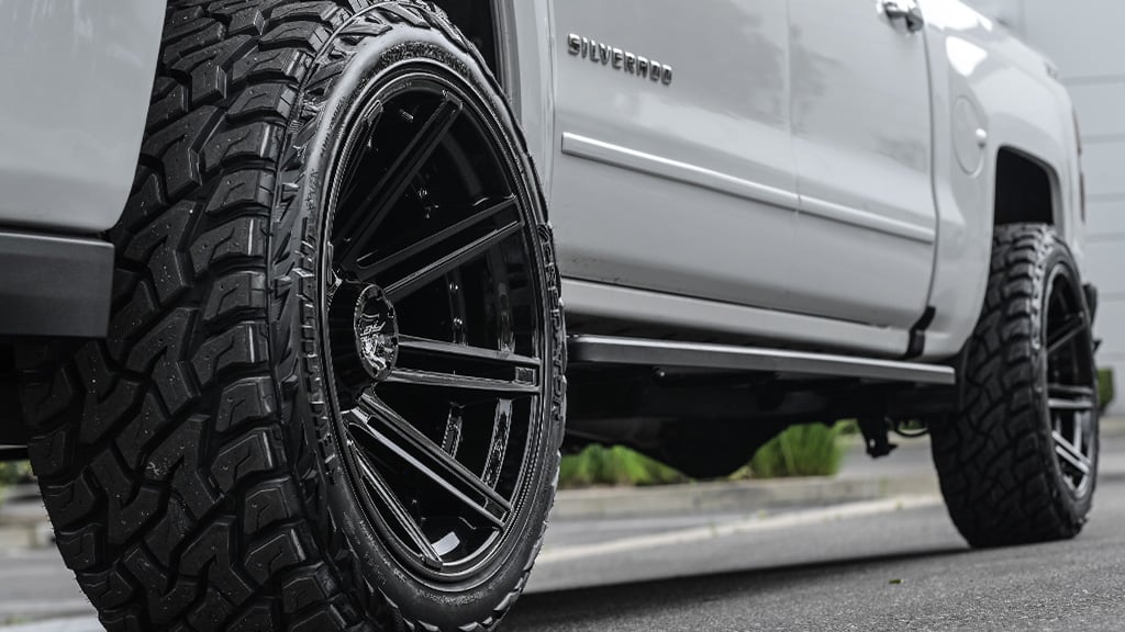 (Clearance - No Returns) 20x10 4Play Off-Road 4P08 Brushed Black 5x5.5/139.7 5x5/127 -24mm - Flex Offroad