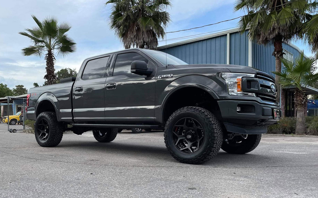 (Clearance - No Returns) 22x10 4Play Off-Road 4P50 Brushed Black 8x6.5/165 -24mm - Flex Offroad
