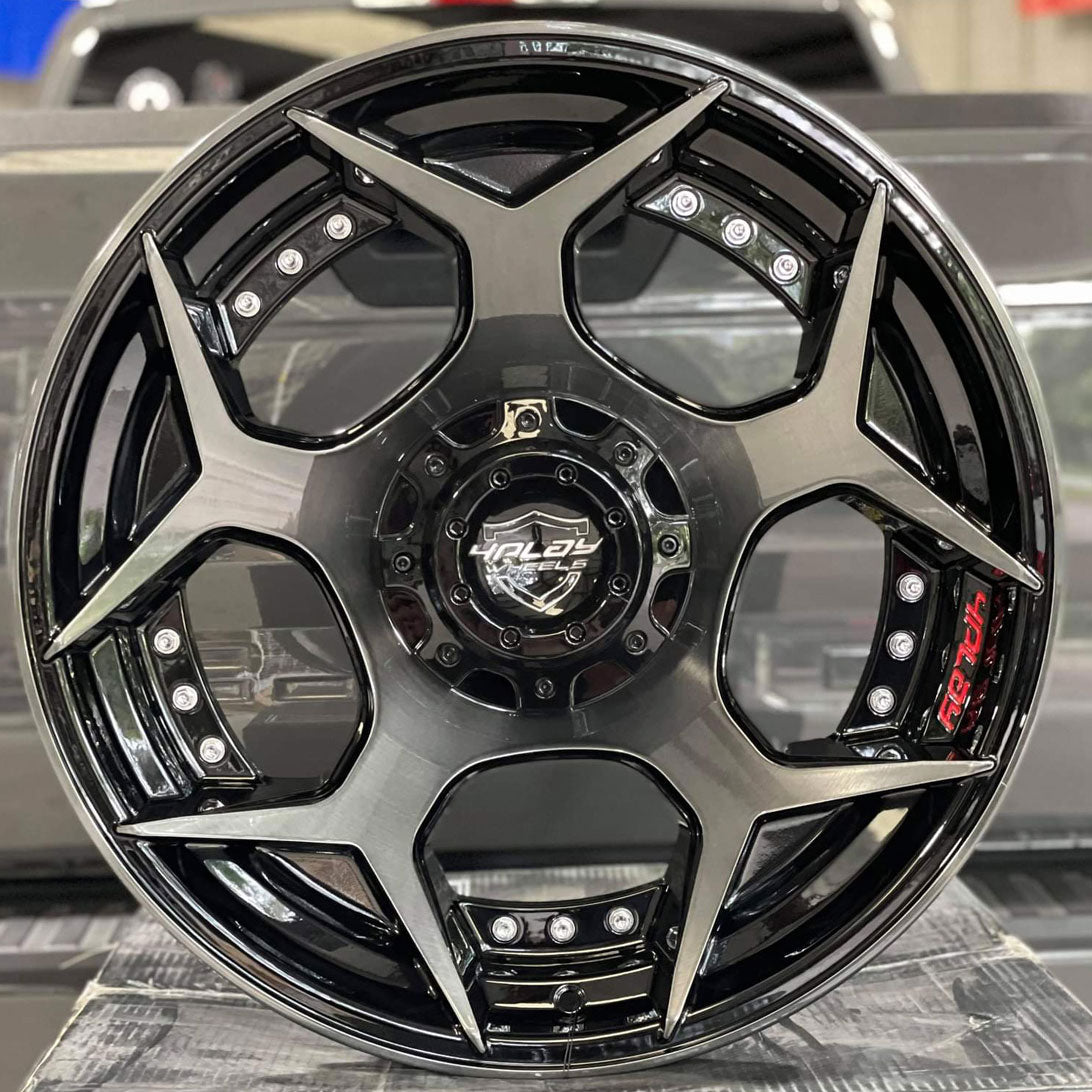 (Clearance - No Returns) 22x10 4Play Off-Road 4P50 Brushed Black 8x170 -24mm - Flex Offroad
