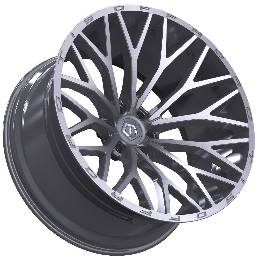 20X9 TIS Off-Road 566BSM Brushed Silver & Milled 6x135 18mm - Flex Offroad