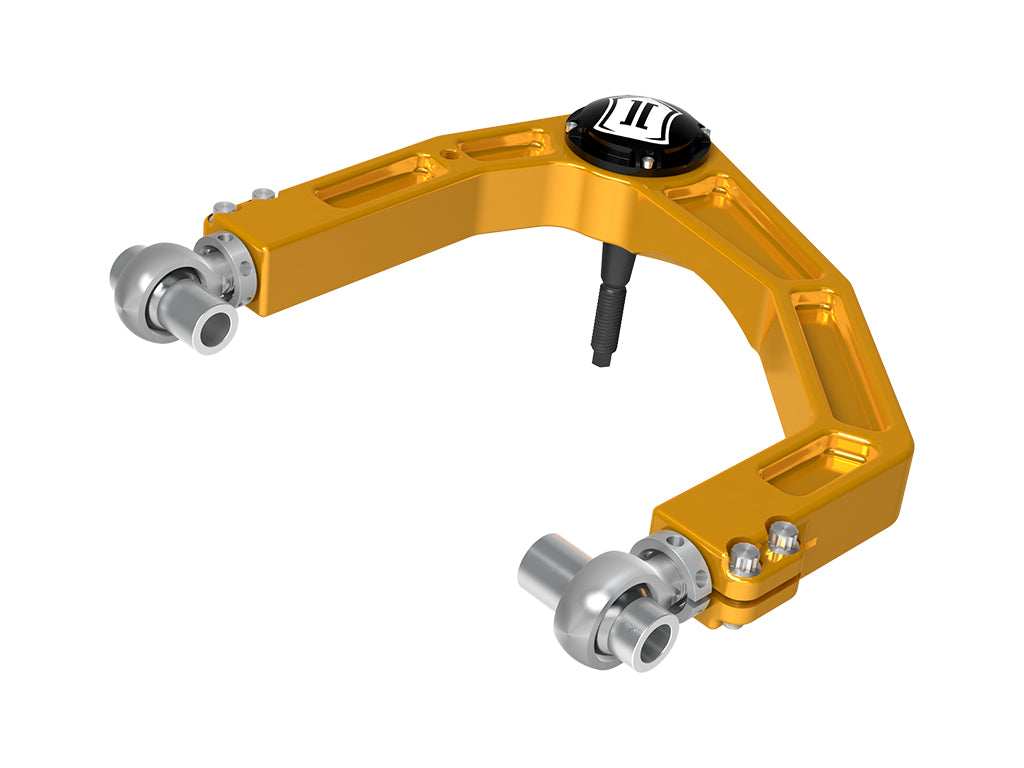 ICON 2024-2025 Toyota Tacoma/2024 Toyota Land Cruiser 250 Series/2024 Lexus GX550, Front, Billet Upper Control Arms w/ Delta Joint Pro, Gold Anodizing 58552gdj