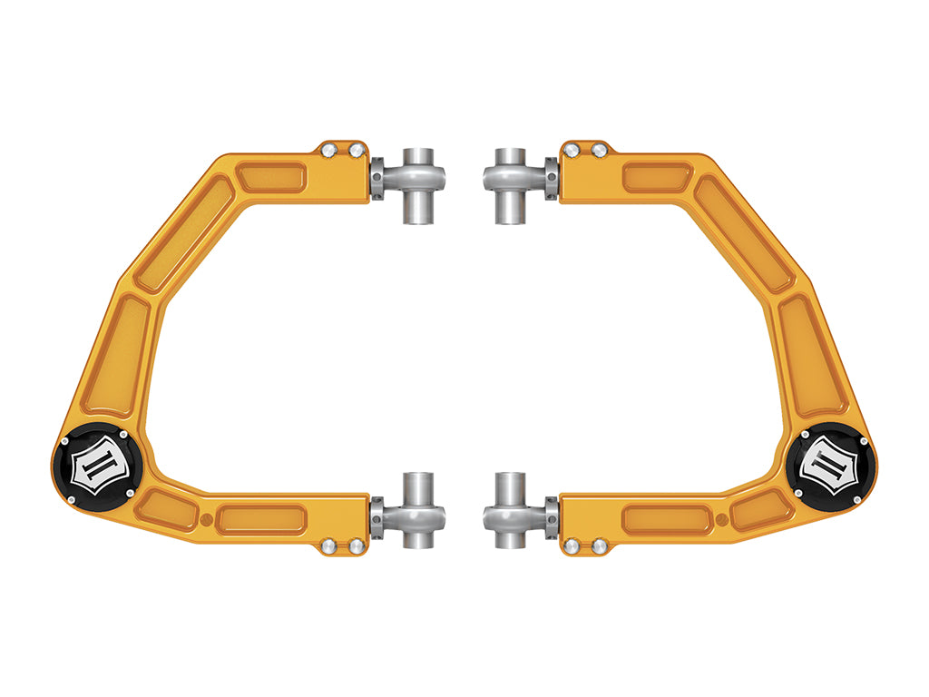 ICON 2024-2025 Toyota Tacoma/2024 Toyota Land Cruiser 250 Series/2024 Lexus GX550, Front, Billet Upper Control Arms w/ Delta Joint Pro, Gold Anodizing 58552gdj