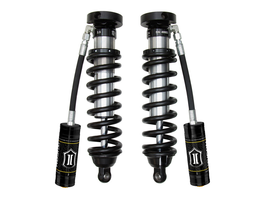 ICON 1996-2002 Toyota 4Runner, 0-3" Lift, Front, V.S. 2.5 Series Coilover Kit, Extended Travel, Remote Reservoir 58716