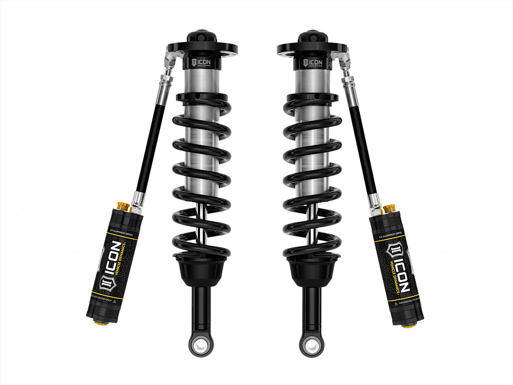 ICON 2022-2025 Toyota Tundra 1.25-3.5" Lift/2023-2025 Sequoia 3-4.5" Lift, Front, V.S. 2.5 Series Coilover Kit, Remote Reservoir w/ CDCV, Pair 58770c