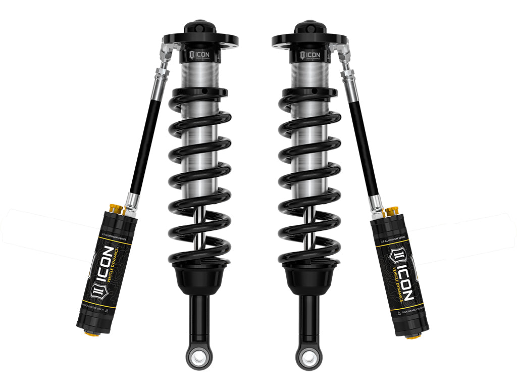 ICON 2022-2024 Toyota Tundra, 5-6" Lift, Front, V.S. 2.5 Series Coilover Kit, Remote Reservoir w/ CDCV, Pair 58771c