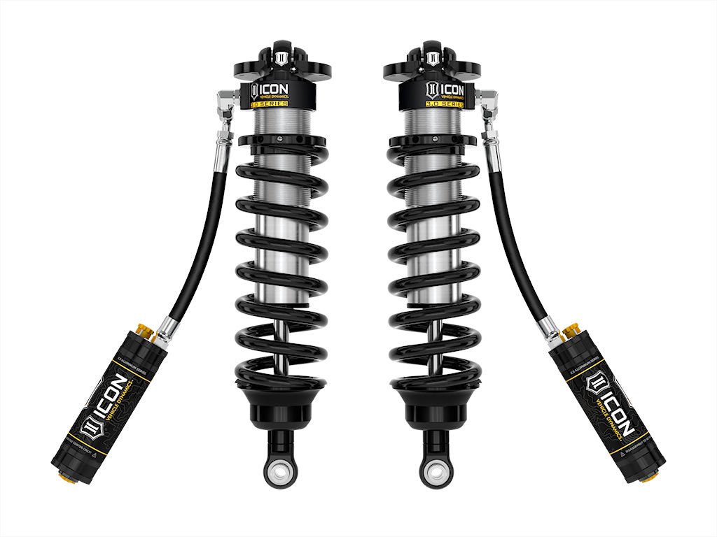 ICON 2022-2025 Toyota Tundra 1.25-3.25" Lift/2023-2025 Sequoia 3-4.25" Lift, V.S. 3.0 Series Front Coilover Kit, Remote Reservoir w/ CDCV, Pair 58775c