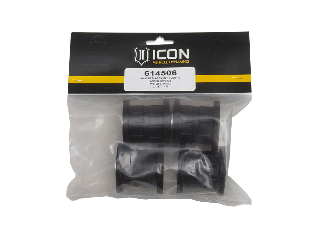 ICON Upper Control Arm Part Numbers 58460 and 58460DJ, Replacement Bushing & Sleeve Kit 614506