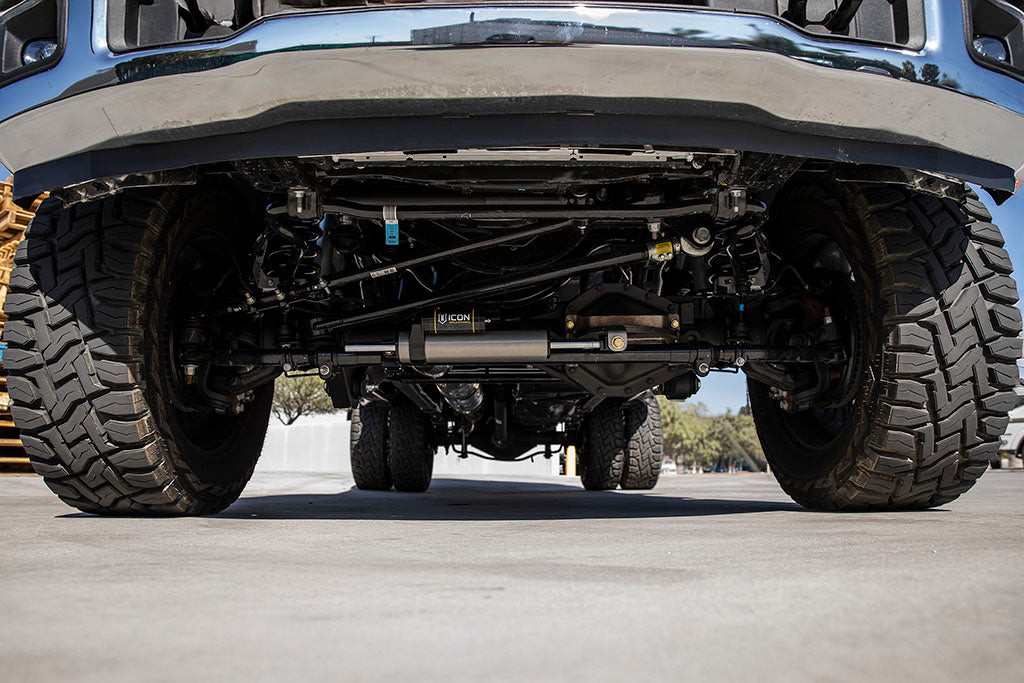 ICON 2005-2024 Ford F-450/F-550 Super Duty, 2.5 Piggyback Centerline Steering Stabilizer Kit 65054