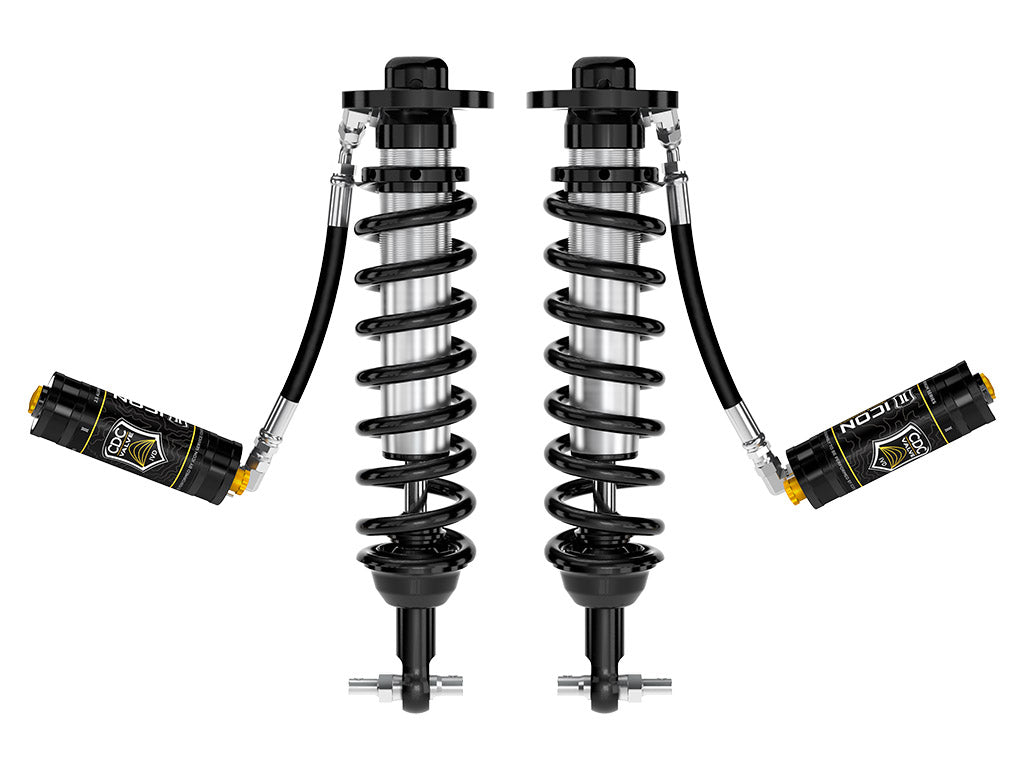ICON 2021-2023 Ford F-150 2WD, 0-3" Lift, Front, V.S. 2.5 Series Coilovers, Remote Reservoir w/ CDCV, Pair 91818c