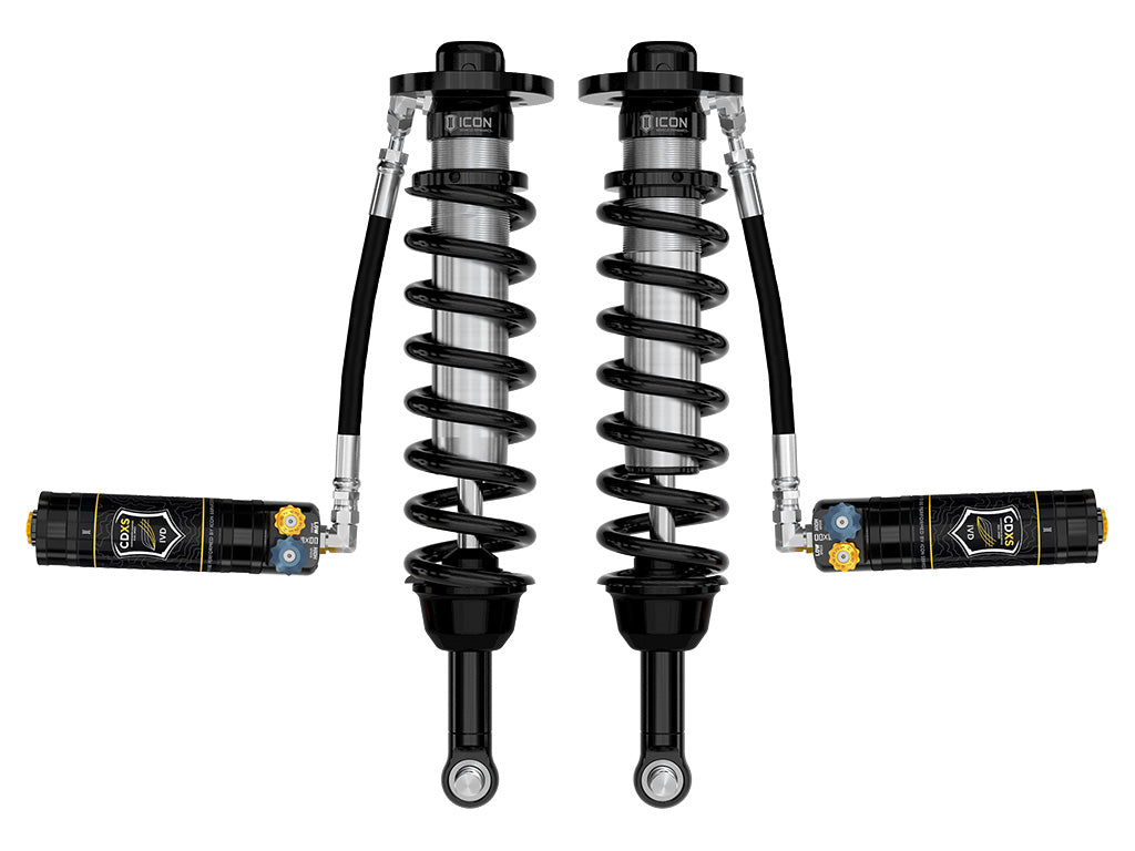 ICON 2021-2024 Ford F-150 4WD, 0-2.75" Lift, Front, V.S. 2.5 Series Coilovers, Remote Reservoir w/ CDXS, Pair 91823x