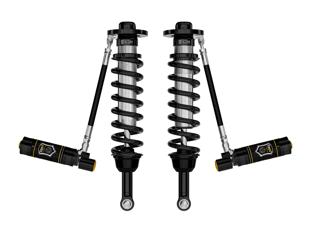 ICON 2021-2024 Ford F-150 4WD, 2.75-3.5" Lift, Front, V.S. 2.5 Series Coilovers, Remote Reservoir w/ CDEV, Pair 91825e