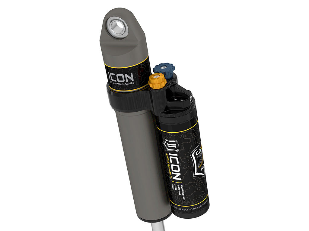 ICON 2009-2024 Ford F-150/2004-2008 Ford F-150 4WD, 0-1" Lift, Rear, V.S. 2.5 Aluminum Series Shock Absorbers, Piggyback Reservoir w/ CDXS, Pair 97720xp