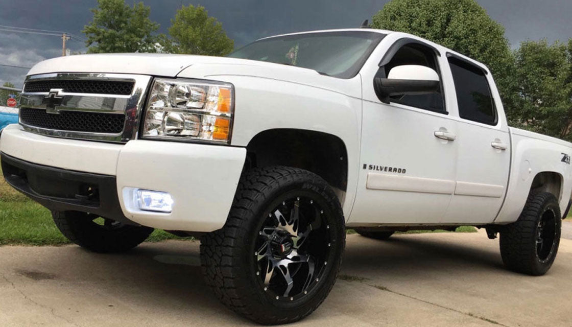 (Clearance - No Returns) 22x14 American Truxx AT183 Spyder Gloss Black Machined (* May Require Trimming) 6x135 -76mm - Flex Offroad