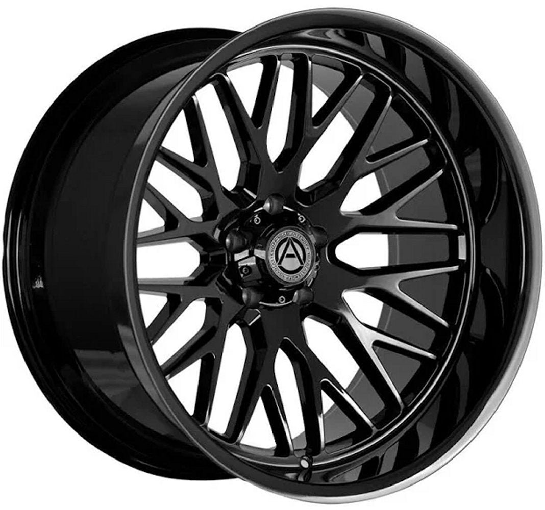 24X12 Artem Off-Road A206 Novus Gloss Black (Flow Formed) (* May Require Trimming) 8x6.5/165 -44mm