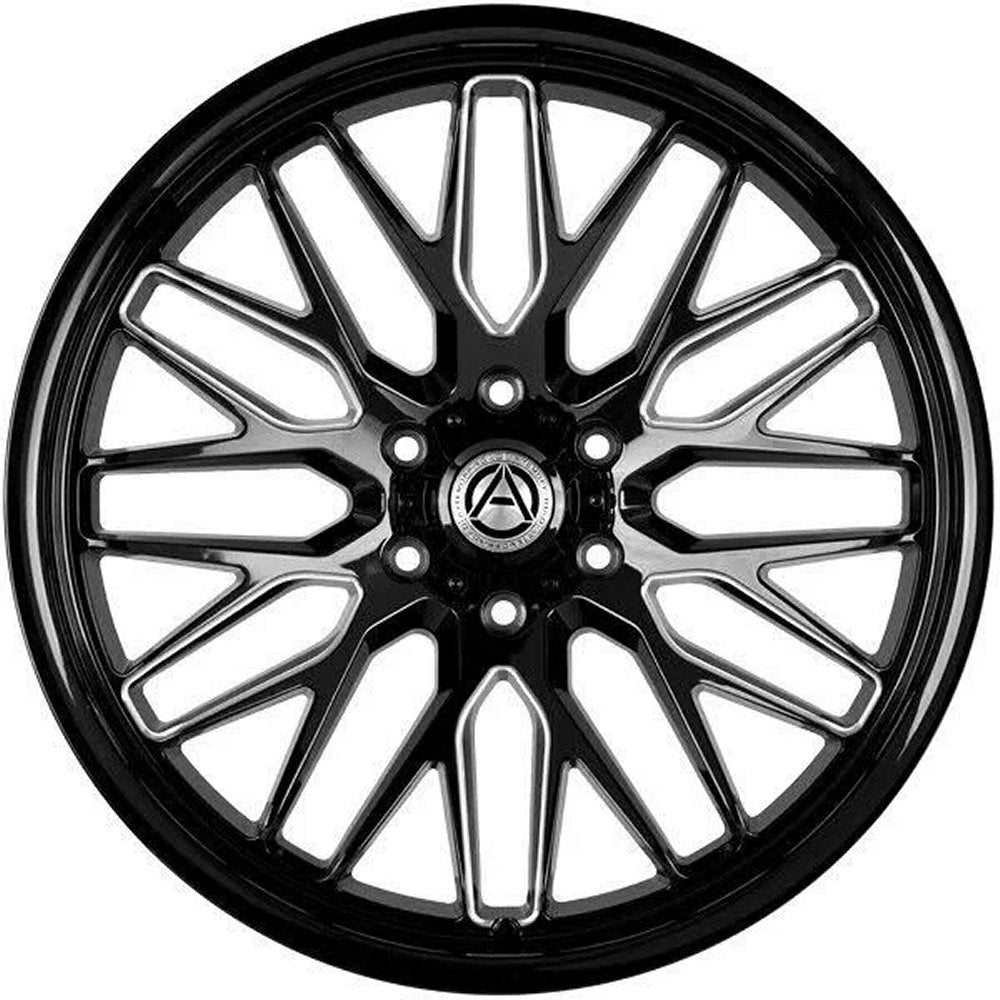 26X14 Artem Off-Road A206 Novus Gloss Black Milled (Flow Formed) (* May Require Trimming) 6x135 -76mm - Flex Offroad
