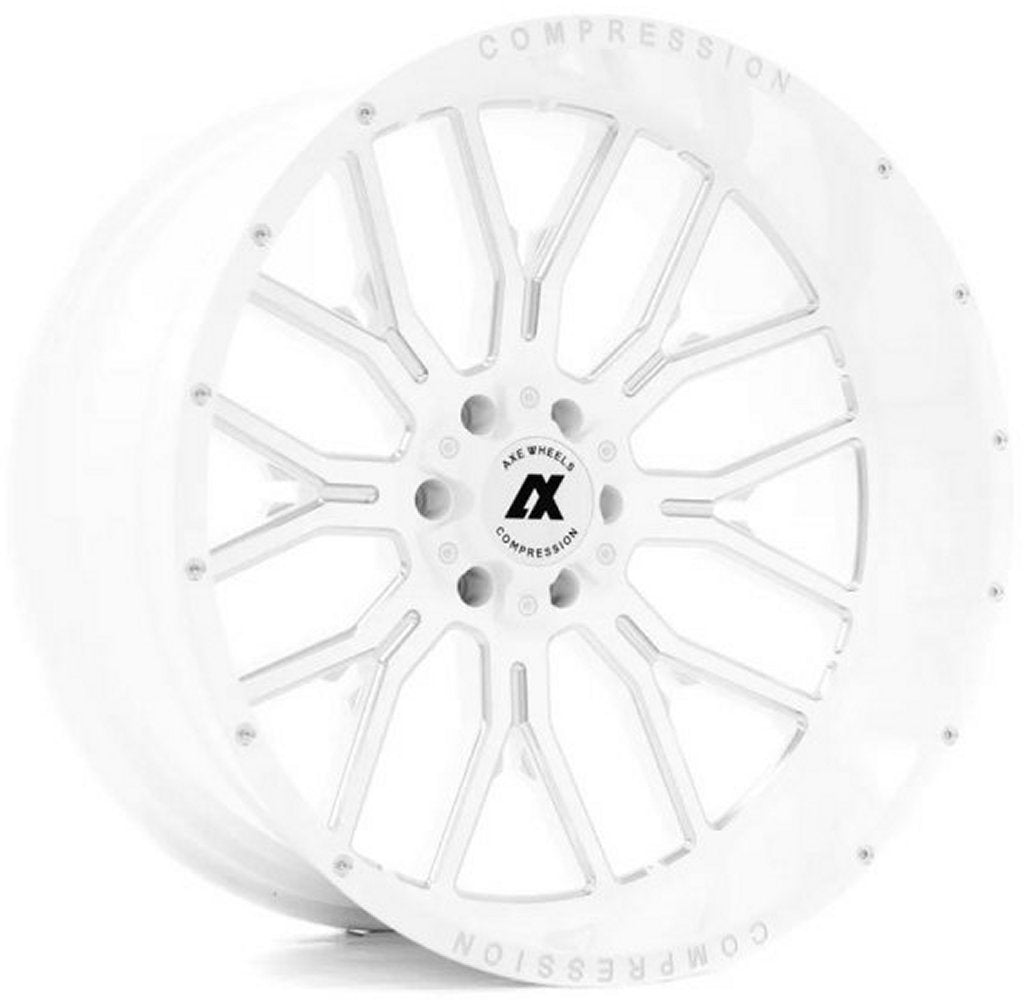 22x12 AXE Offroad AX6.3 Gloss White Milled (Compression Forged) (* May Require Trimming) 6x135 6x5.5/139.7 -44mm - Flex Offroad