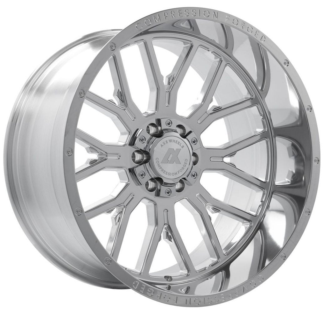 22x12 AXE Offroad AX6.5 Full Polished (Compression Forged) (* May Require Trimming) 6x135 6x5.5/139.7 -44mm - Flex Offroad