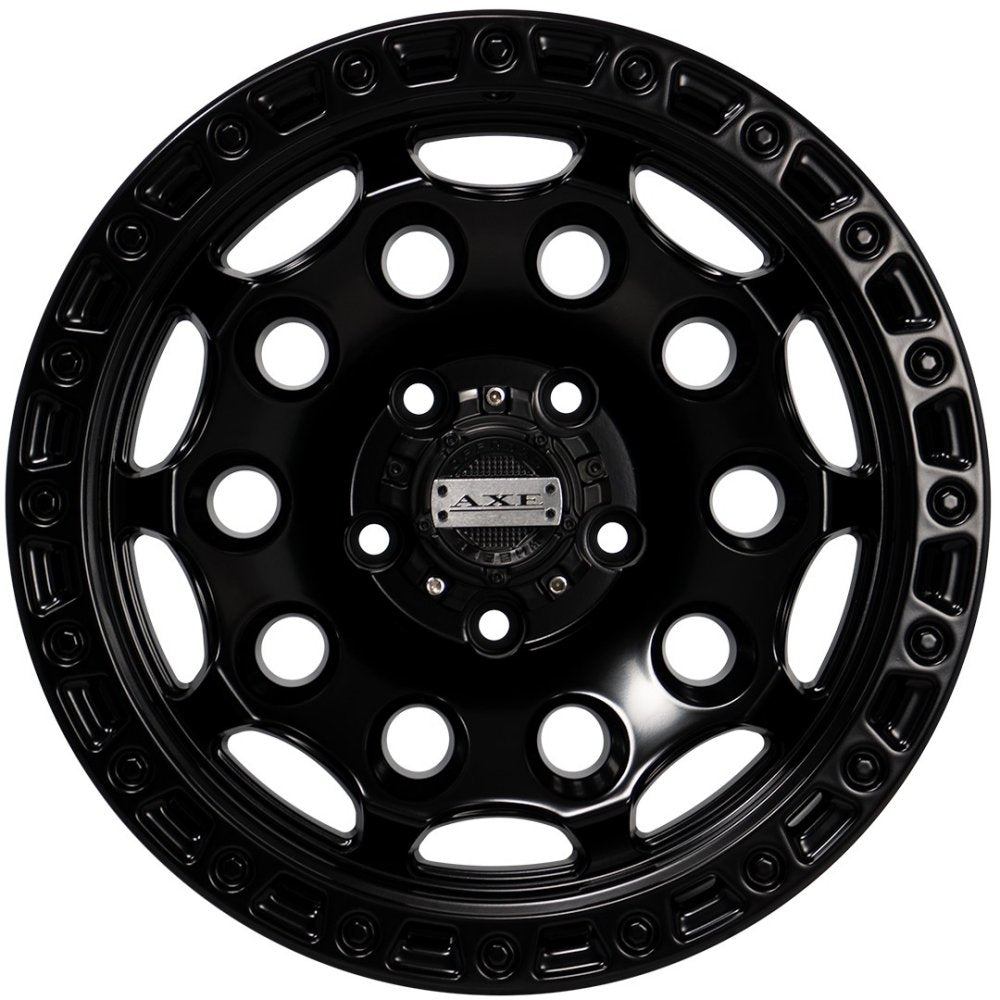 (Clearance - No Returns) 17x9 AXE Offroad Chaos Beadlock Grey w/ Polished Lip 6x5.5/139.7 -15mm