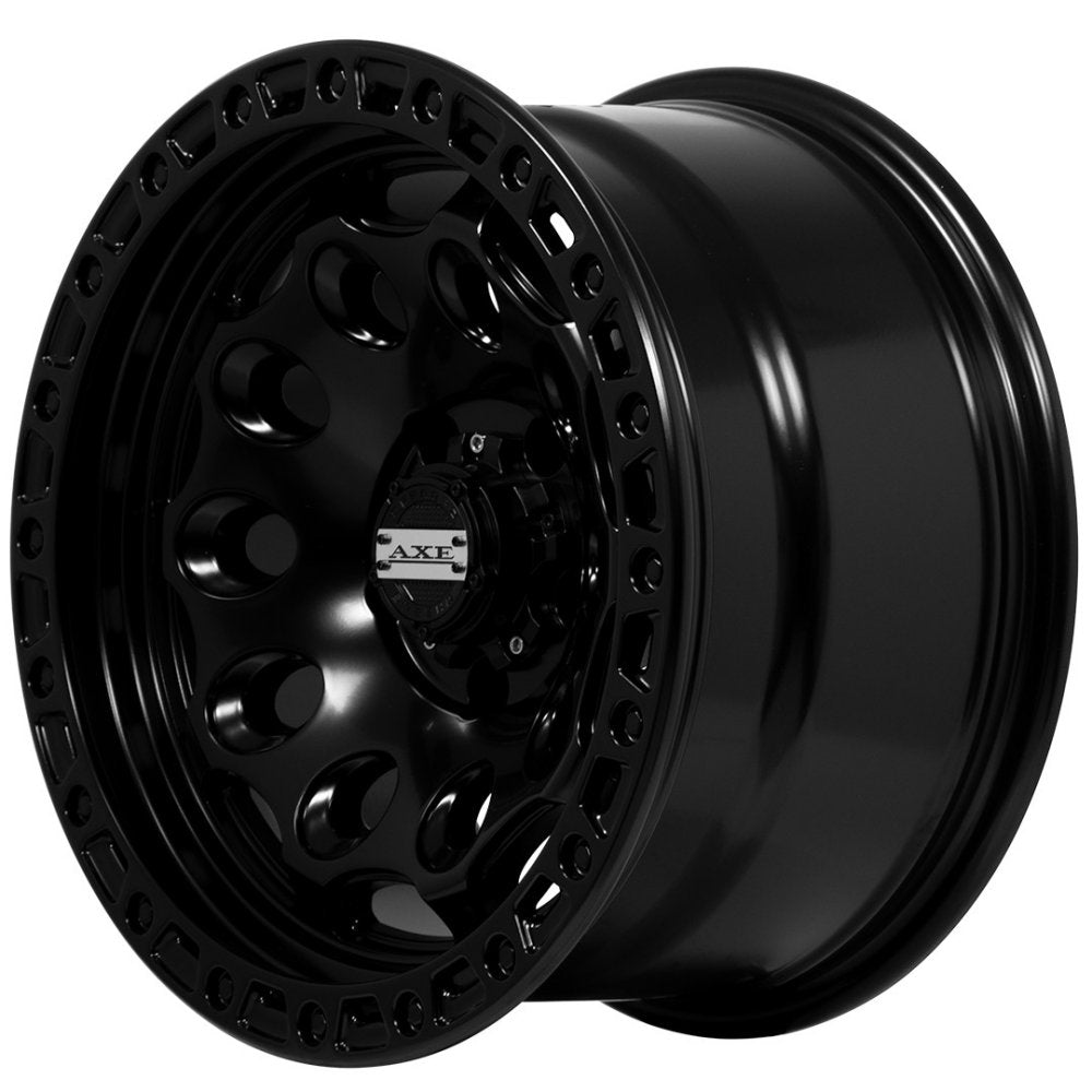 (Clearance - No Returns) 17x9 AXE Offroad Chaos Beadlock Grey w/ Polished Lip 6x5.5/139.7 -15mm