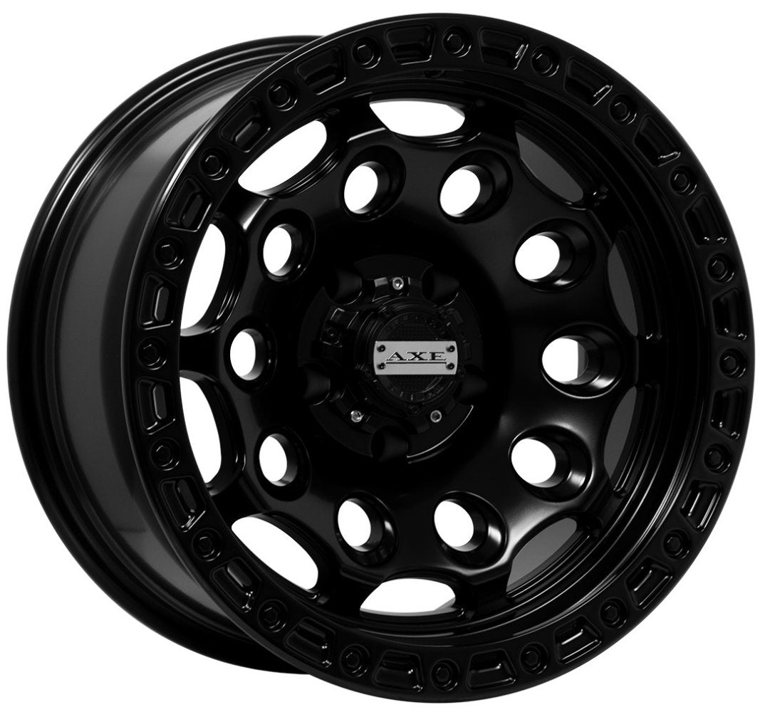 (Clearance - No Returns) 17x9 AXE Offroad Chaos Beadlock Grey w/ Polished Lip 6x5.5/139.7 -15mm