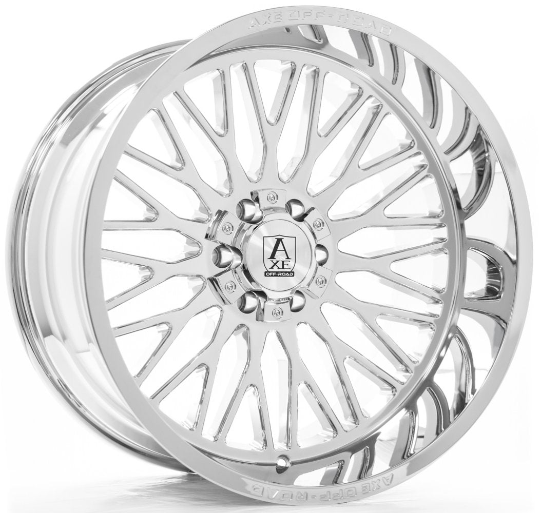 24x14 AXE Offroad Kratos Chrome (* May Require Trimming) 8x6.5/165 -76mm - Flex Offroad