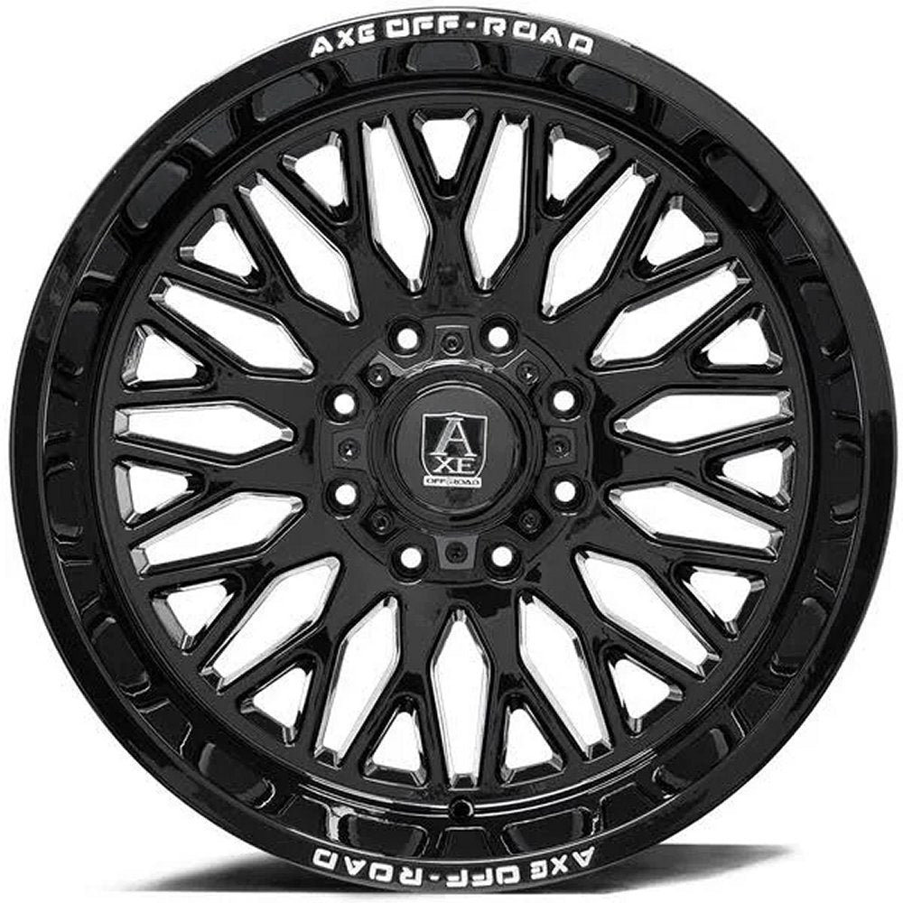 22x12 AXE Offroad Kratos Gloss Black (* May Require Trimming) 6x135 6x5.5/139.7 -44mm - Flex Offroad