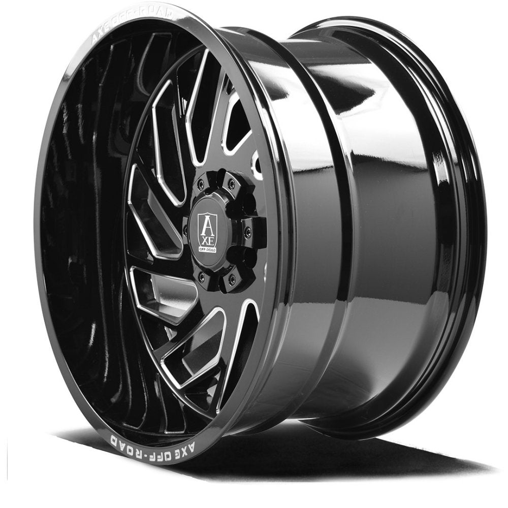 20x12 AXE Offroad Zeus Gloss Black Milled (* May Require Trimming) 8x170 -44mm - Flex Offroad