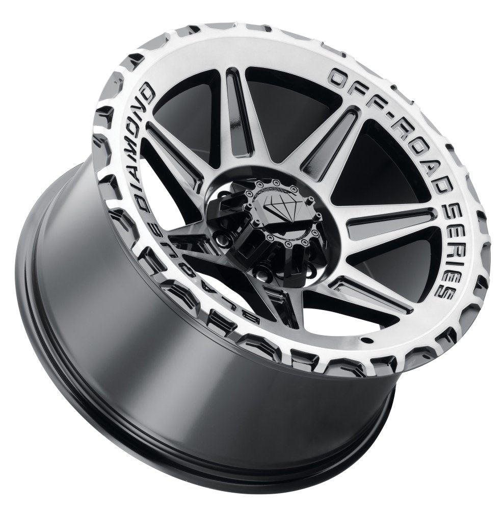 17x9 Blaque Diamond Off-Road BD-O102 Gloss Black Machined & Tinted (Flow Forged) 5x5/127 5x5.5/139.7 -12mm - Flex Offroad