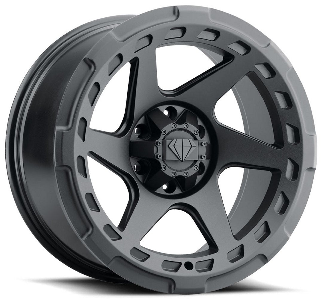 18x9 Blaque Diamond Off-Road BD-O728 Matte Textured Black (Flow Forged) 6x135 6x5.5/139.7 1mm - Flex Offroad
