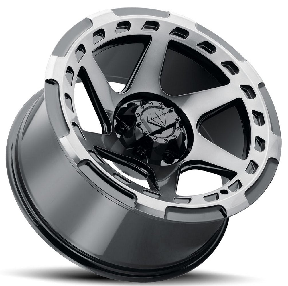 17x9 Blaque Diamond Off-Road BD-O728 Gloss Black Machined & Tinted (Flow Forged) 6x135 6x5.5/139.7 -12mm - Flex Offroad