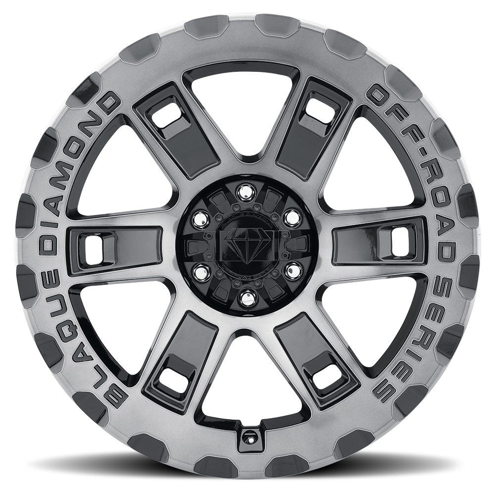 20x10 Blaque Diamond Off-Road BD-O801 Gloss Black Machined & Tinted (Flow Forged)  5x5/127 5x5.5/139.7 -18mm