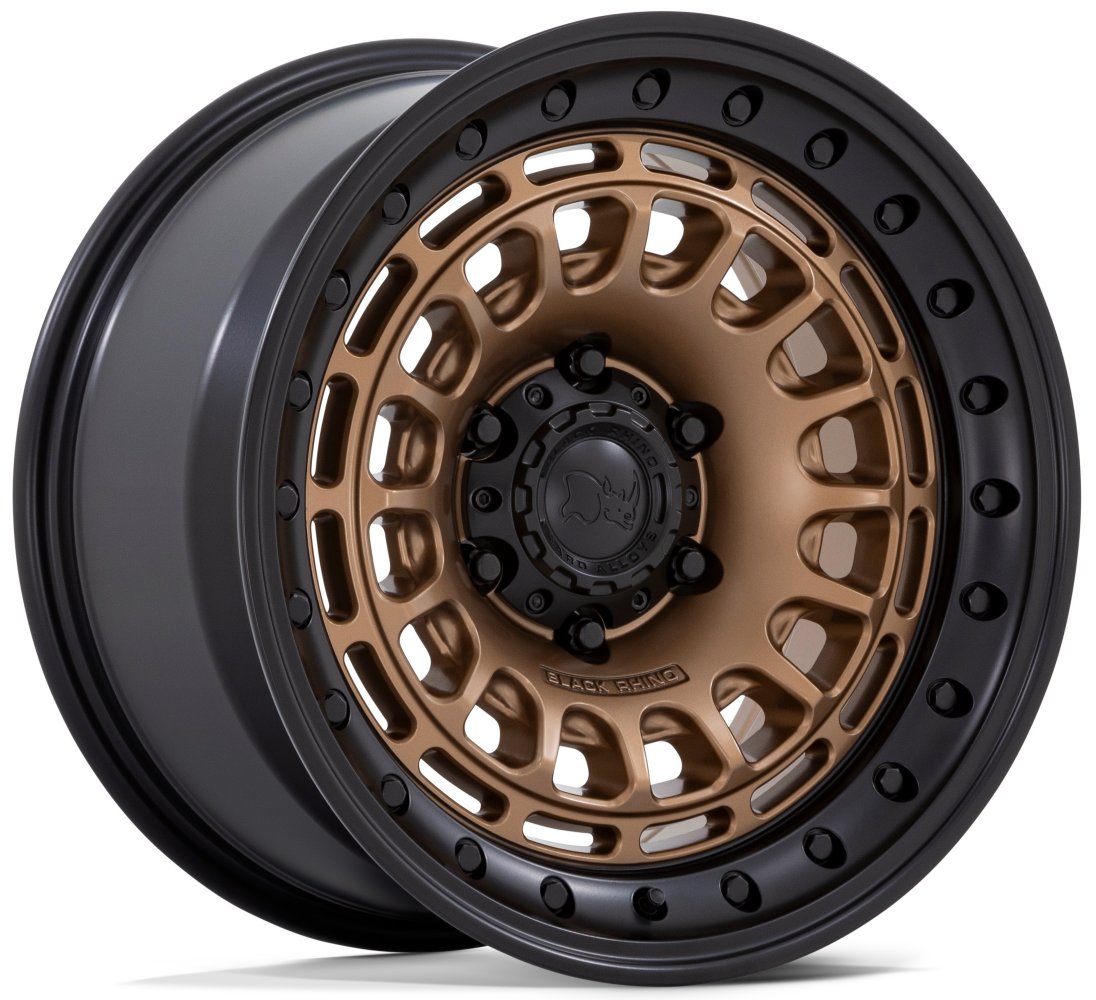 17x9 Black Rhino BR014 Sahara Matte Bronze w/ Gloss Black Lip 5x5/127 0mm - Flex Offroad