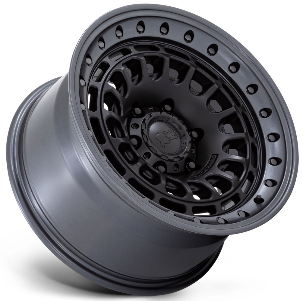17x9 Black Rhino BR014 Sahara Matte Black w/ Gunmetal Lip 6x5.5/139.7 0mm - Flex Offroad