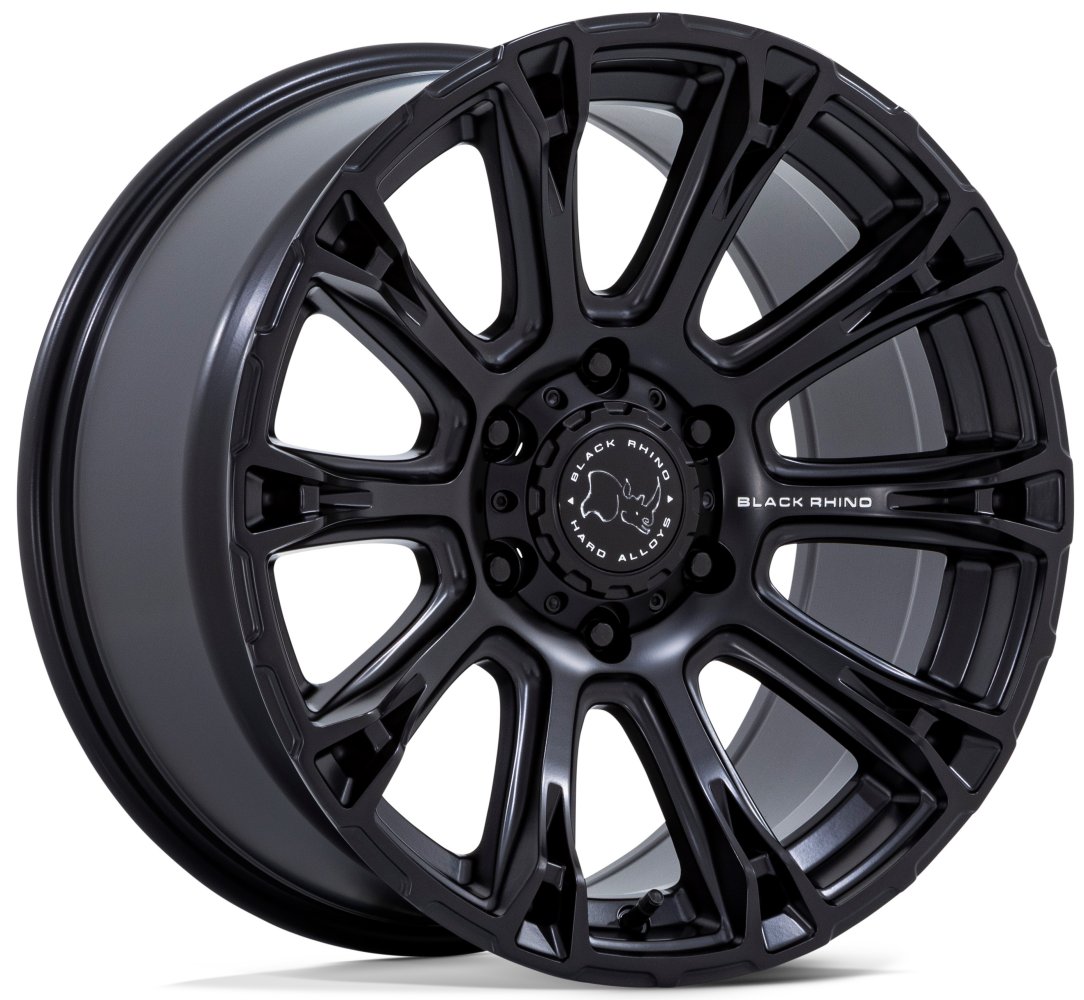 17X8.5 Black Rhino BR020 Diamondback Matte Black 5x4.5/114.3 25mm - Flex Offroad