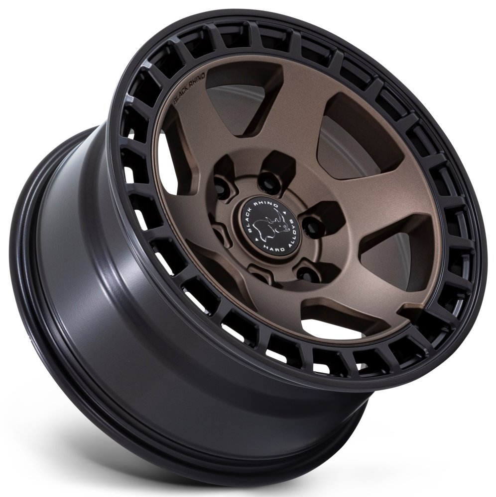17X8.5 Black Rhino BR022 Bahari Burnt Bronze w/ Matte Black Lip 6x5.5/139.7 -10mm - Flex Offroad