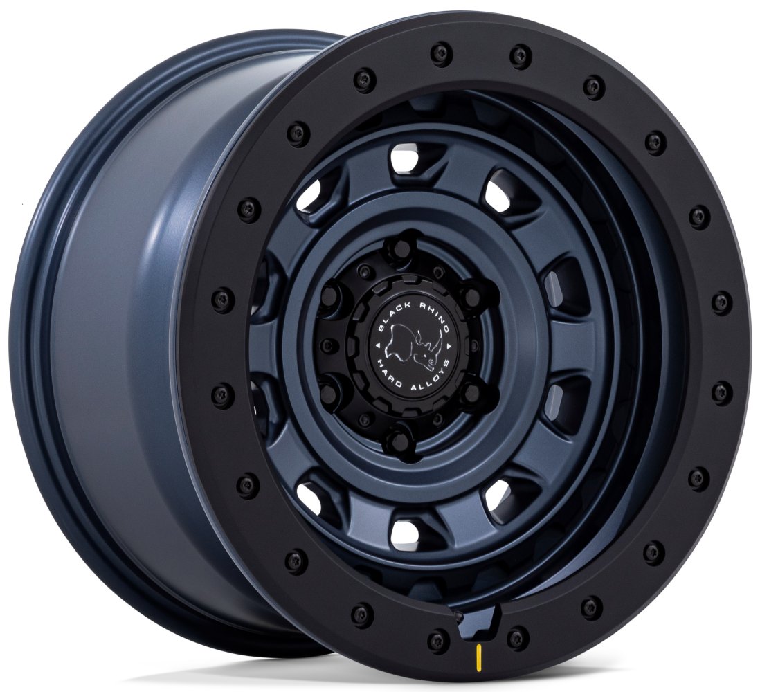 17X9 Black Rhino BR023 Rival Metallic Blue w/ Matte Black Lip 5x5/127 -12mm - Flex Offroad