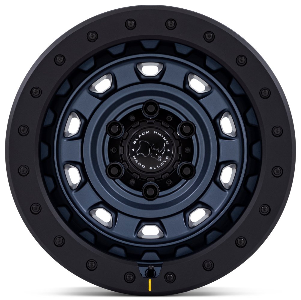 17X9 Black Rhino BR023 Rival Metallic Blue w/ Matte Black Lip 5x5/127 -12mm - Flex Offroad