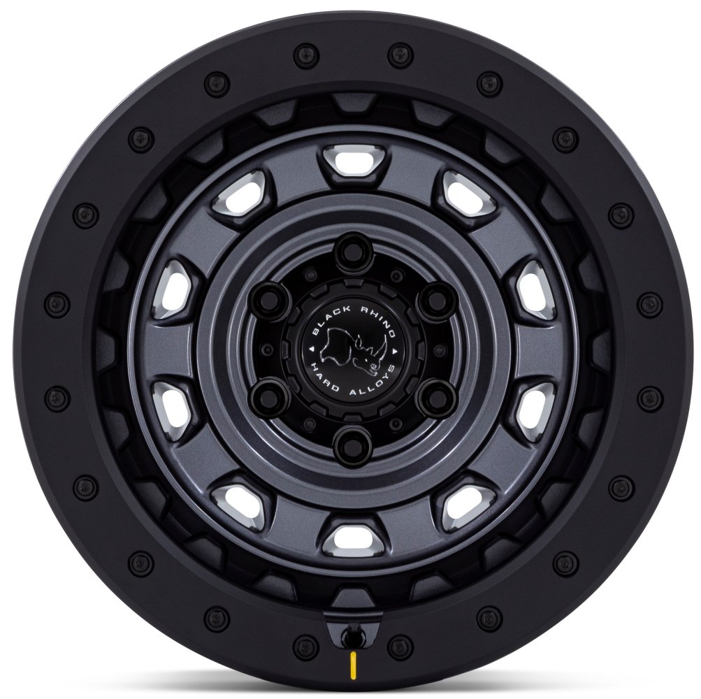 17X9 Black Rhino BR023 Rival Matte Gunmetal w/ Matte Black Lip 6x4.5/114.3 12mm - Flex Offroad