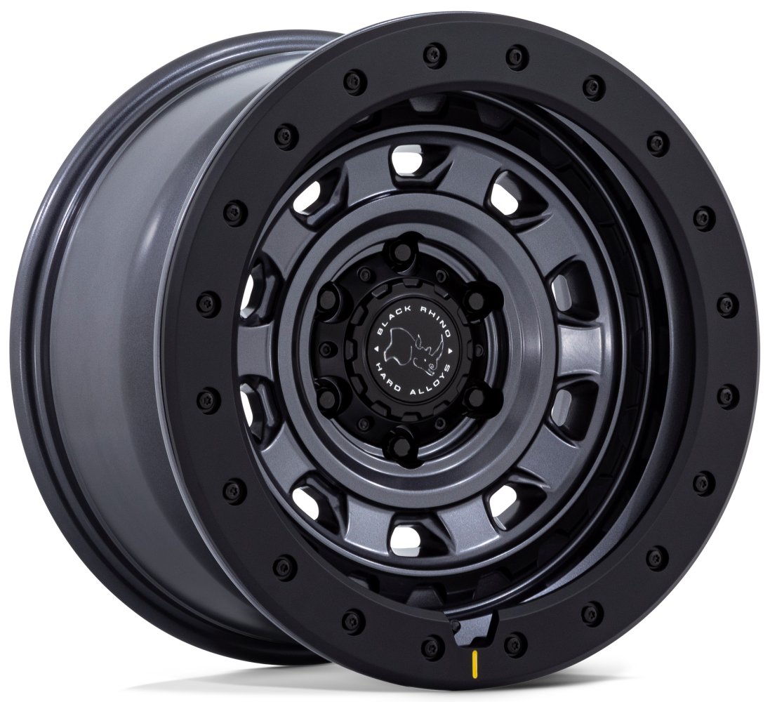 17X9 Black Rhino BR023 Rival Matte Gunmetal w/ Matte Black Lip 6x4.5/114.3 12mm - Flex Offroad