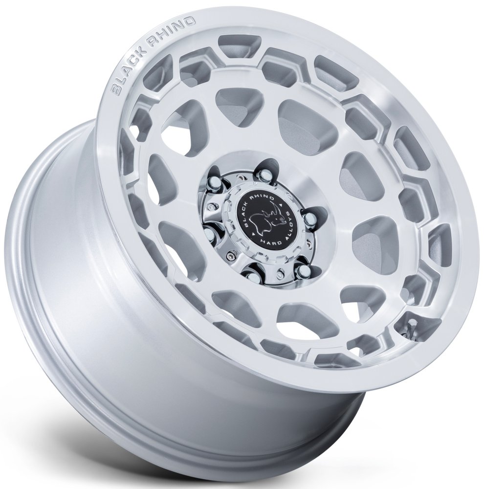 17X8.5 Black Rhino BR026 Congo Gloss Silver Machined 6x5.5/139.7 35mm