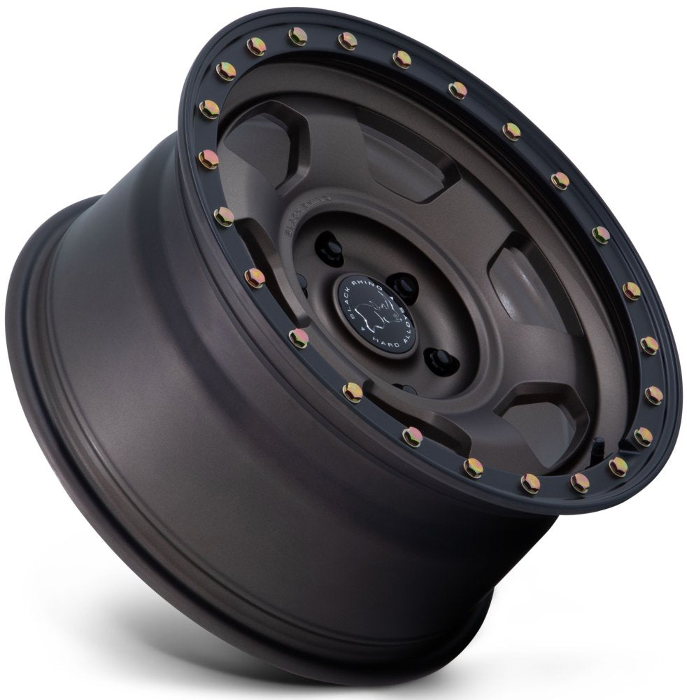 17X8.5 Black Rhino BR029 Trooper Burnt Bronze w/ Matte Black Lip 6x5.5/139.7 -10mm
