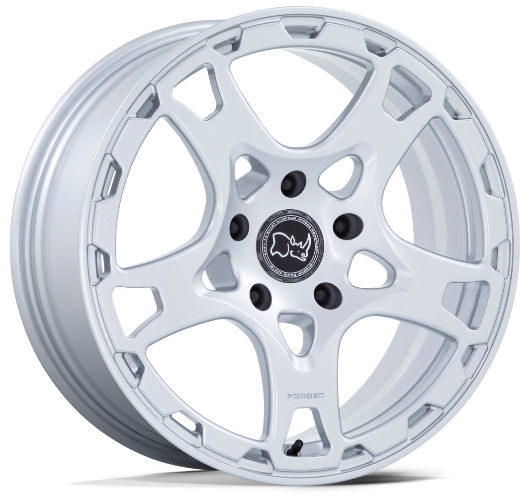 18x8 Black Rhino BR402 Klaue Matte Silver (Full Forged) 5x130 20mm - Flex Offroad