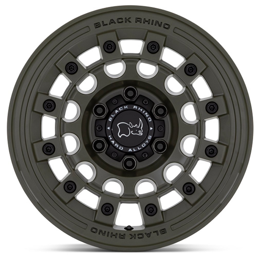 17x8 Black Rhino Fuji Olive Drab Green 6x5.5/139.7 20mm - Flex Offroad