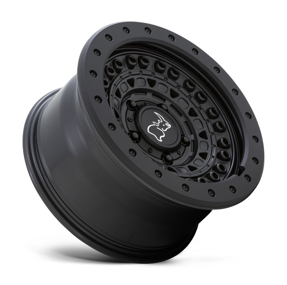 17x8.5 Black Rhino Barricade Gun Black w/ Black Rock Guard 6x135 10mm - Flex Offroad