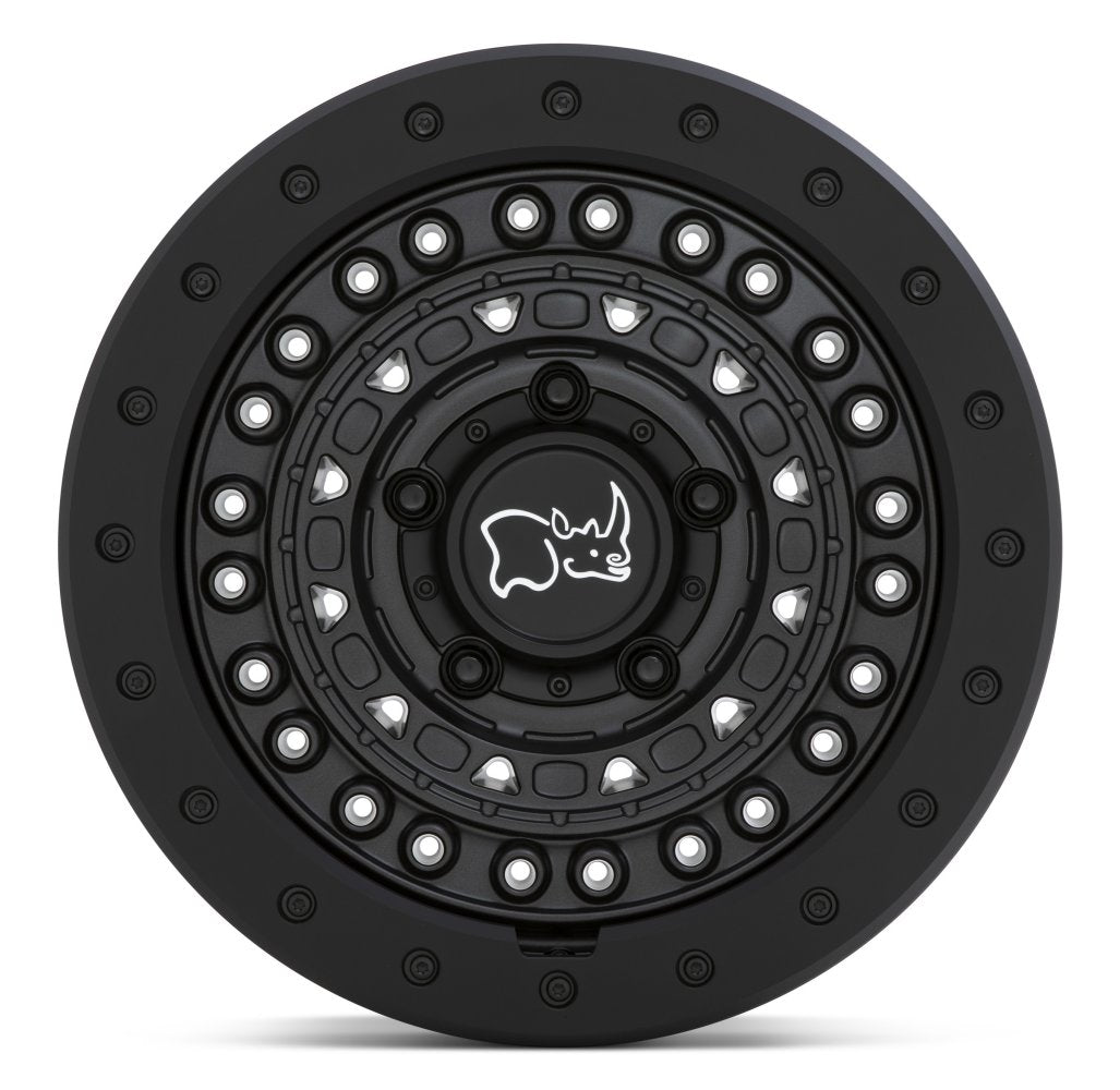 18x9 Black Rhino Barricade Gun Black w/ Black Rock Guard 6x135 10mm