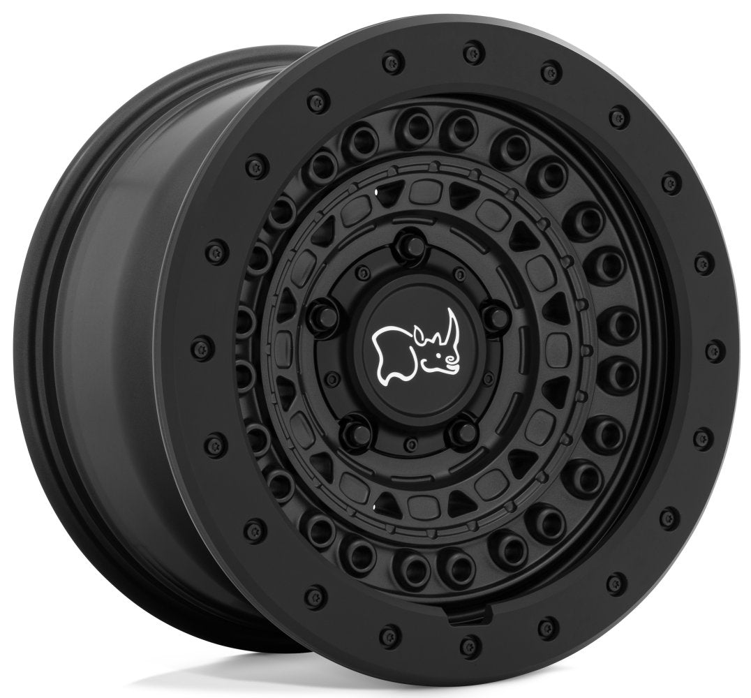17x8.5 Black Rhino Barricade Gun Black w/ Black Rock Guard 6x135 10mm - Flex Offroad